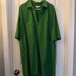 Chico's Kelly Green dress with flared sleeves. Size 16